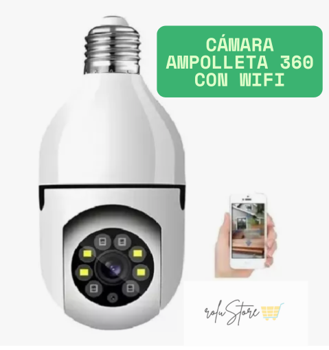 Cámara Ampolleta 360 con Wifi