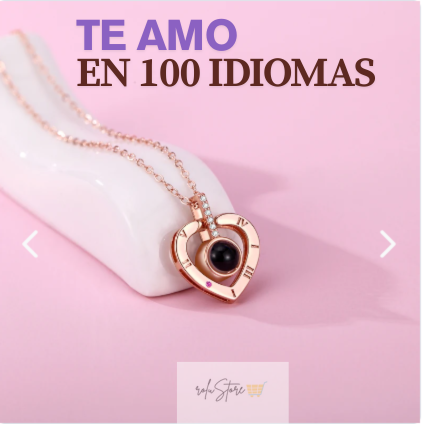 Collar Te Amo Reflectante en 100 idiomas