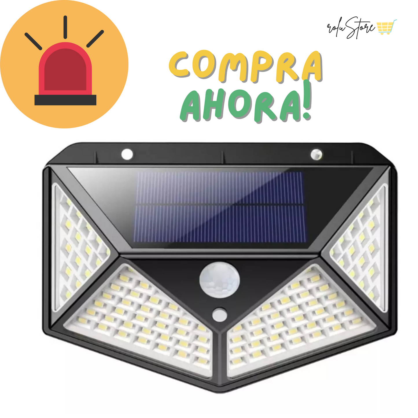 Pack 3 Lámparas de Pared Solar con Sensor de Movimiento